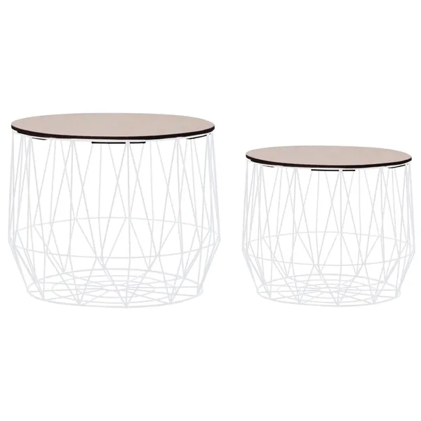 Tables basses 2 pcs Blanc