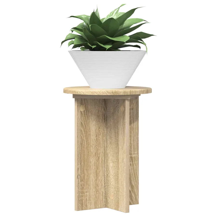 Support de Plante 2 pcs Chêne Sonoma Ø29,5 x 40 cm - 3