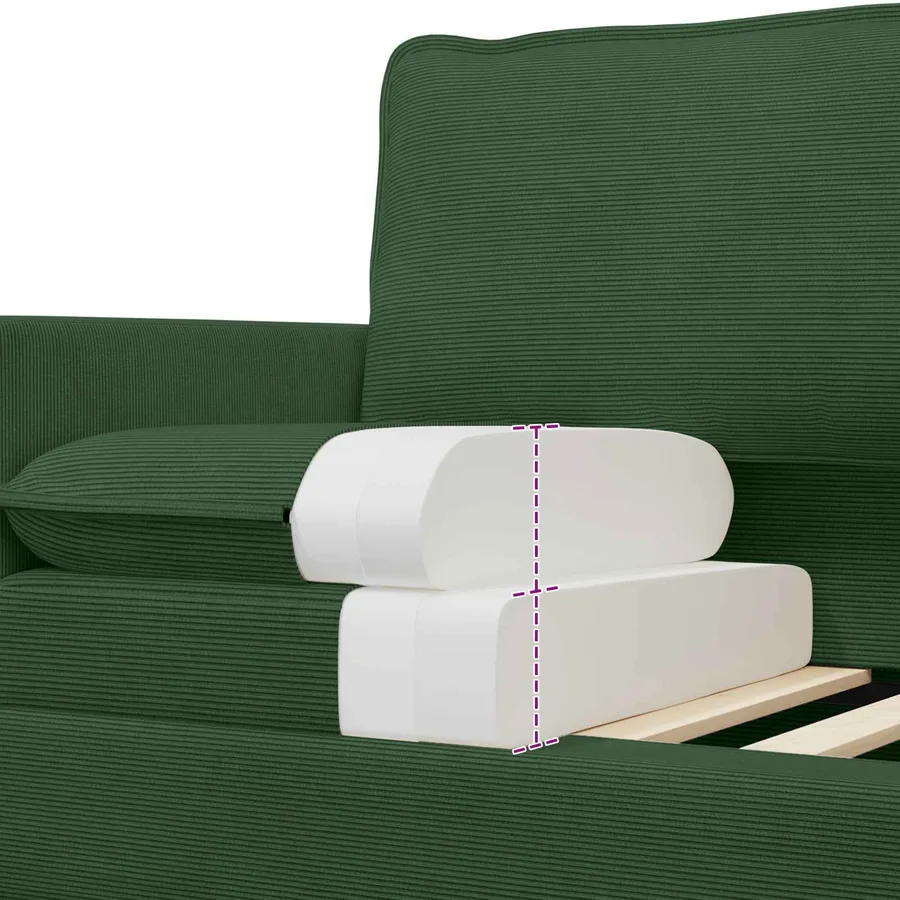 Canapé Vert Jungle 126 x 81 x 87,5 cm Tissu - 7