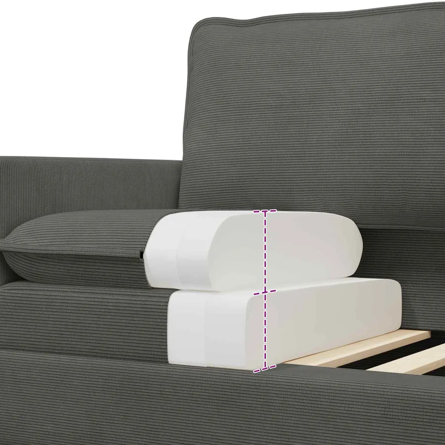 Canapé Gris foncé 76 x 81 x 87,5 cm Tissu - 7