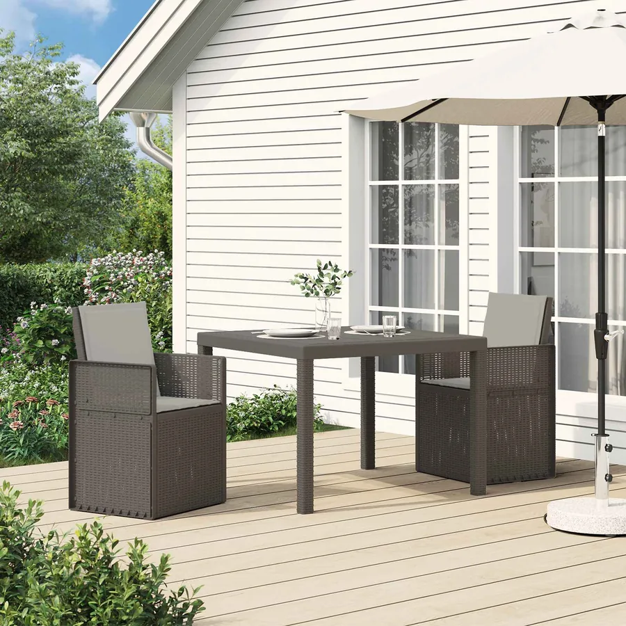 Chaises de jardin salle à manger 2 pcs Gris clair et anthracite - 14