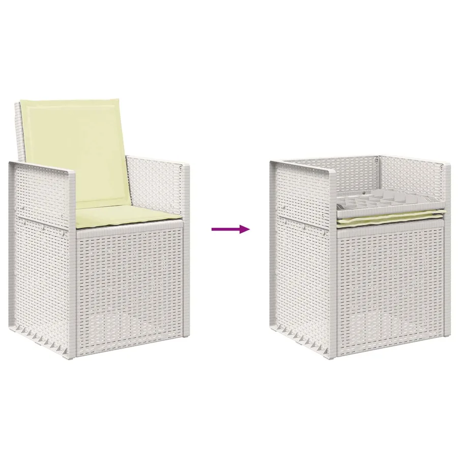 Chaises de jardin salle à manger 2 pcs Gris clair et anthracite - 35