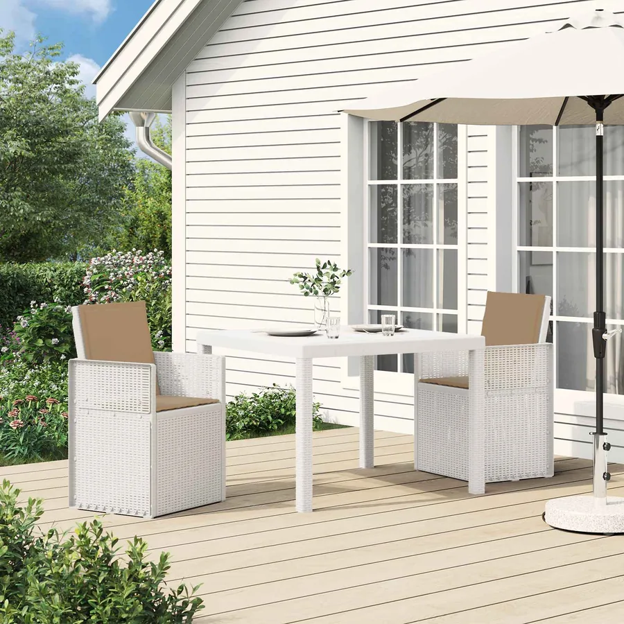 Chaises de jardin salle à manger 2 pcs Gris clair et anthracite - 40
