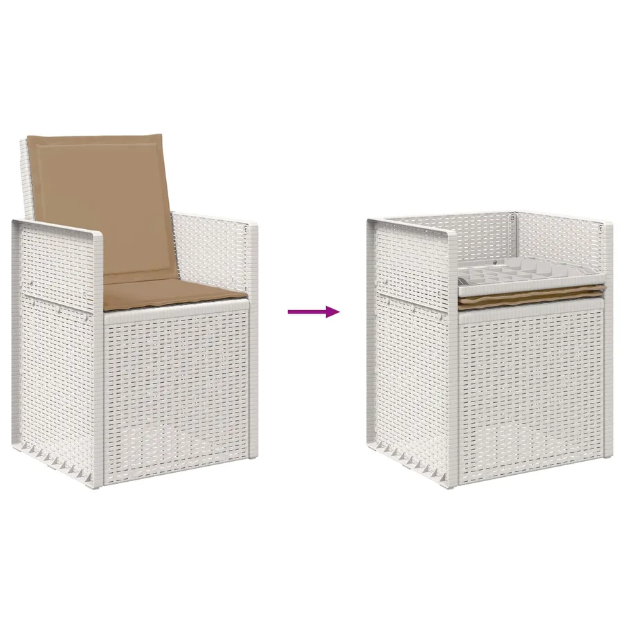 Chaises de jardin salle à manger 2 pcs Gris clair et anthracite - 48