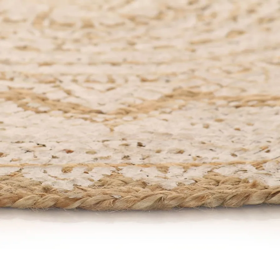 Tapis Jute tressé imprimé 90 cm rond - 3
