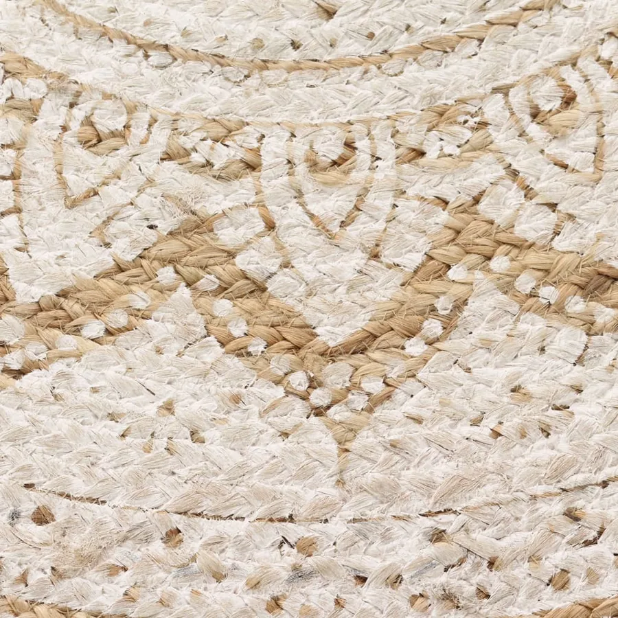 Tapis Jute tressé imprimé 90 cm rond - 4