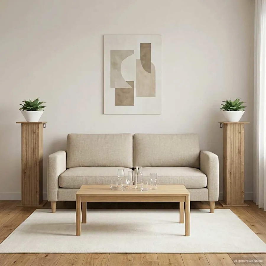 Support de Plante 2 pc Chêne artisanal 30,5 x 30 x 100,5 cm