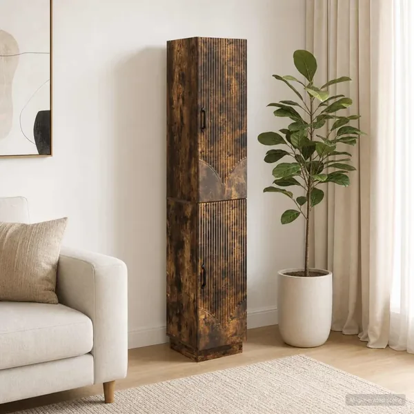 Ensemble de Meubles 2 pcs Chêne fumé Bois d'ingénierie