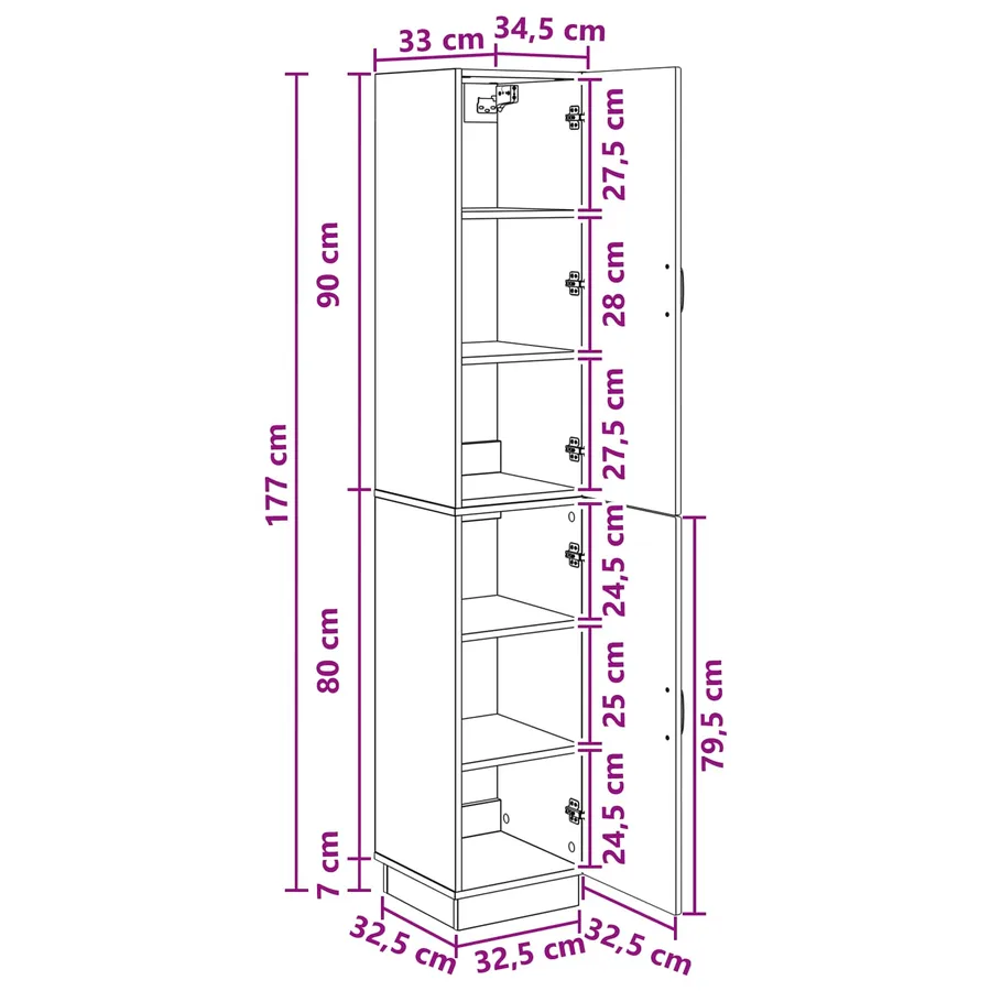 Ensemble de Meubles 2 pcs Chêne fumé Bois d'ingénierie - 9
