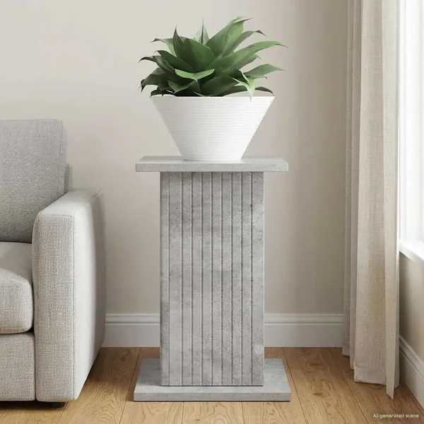 Support de Plante Gris béton 30,5 x 30 x 43 cm