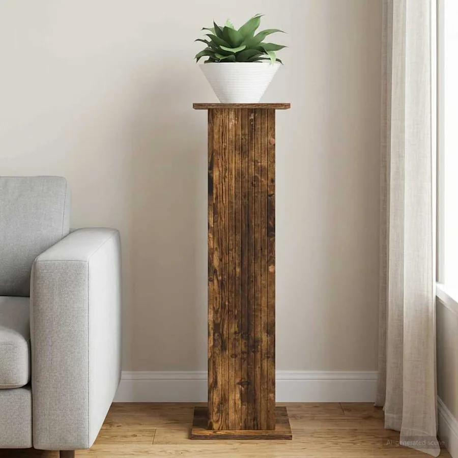 Support de Plante Chêne fumé 30,5 x 30 x 100,5 cm