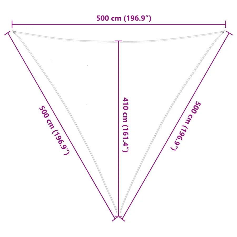Voile d'ombre Gris clair et blanc 5 x 5 x 5 m - 8