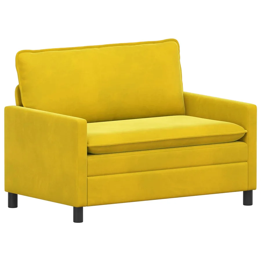 Canapé Jaune 126 x 81 x 87,5 cm Velours - 2