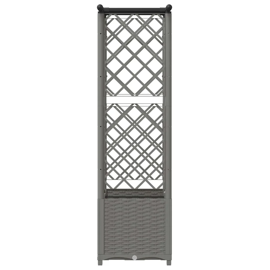 Lit Élevé avec Treillis et Toit Gris clair 124,5 x 40 x 136 cm - 5
