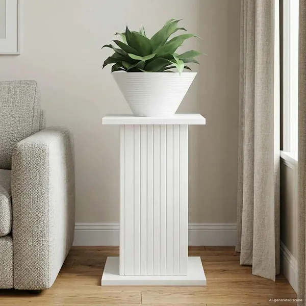 Support de Plante Blanc brillant 30,5 x 30 x 43 cm