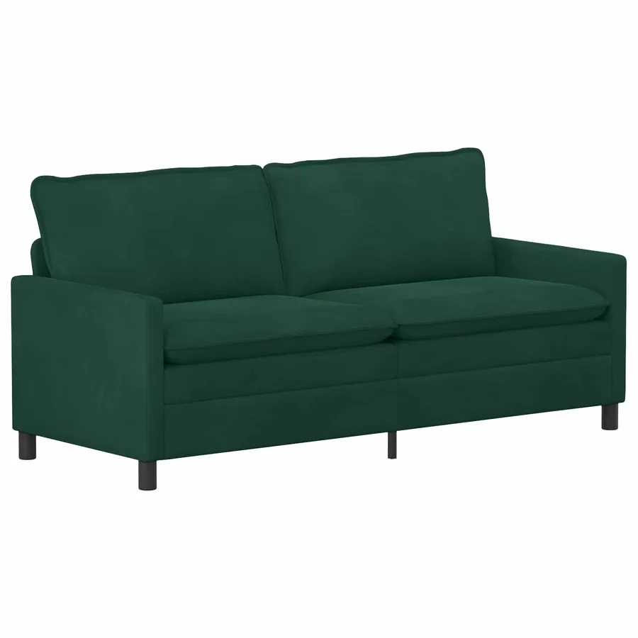 Canapé Vert foncé 196 x 81 x 87,5 cm Velours - 2