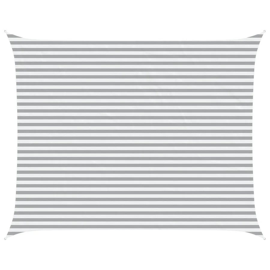 Voile d'ombre Gris clair et blanc 5 x 4 m - 2