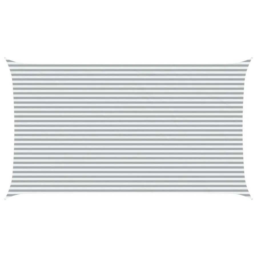 Voile d'ombre Gris clair et blanc 7 x 4 m - 2