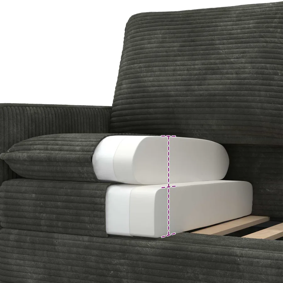 Canapé Anthracite 156 x 81 x 87,5 cm Polyester - 7