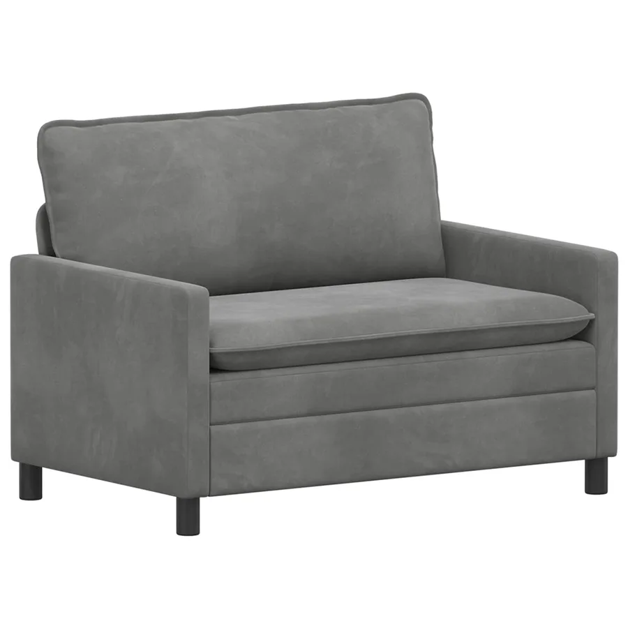 Canapé Gris foncé 126 x 81 x 87,5 cm Velours - 2