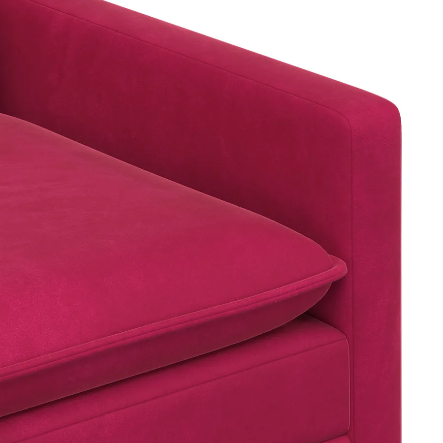 Canapé Bordeaux 156 x 81 x 87,5 cm Velours - 6