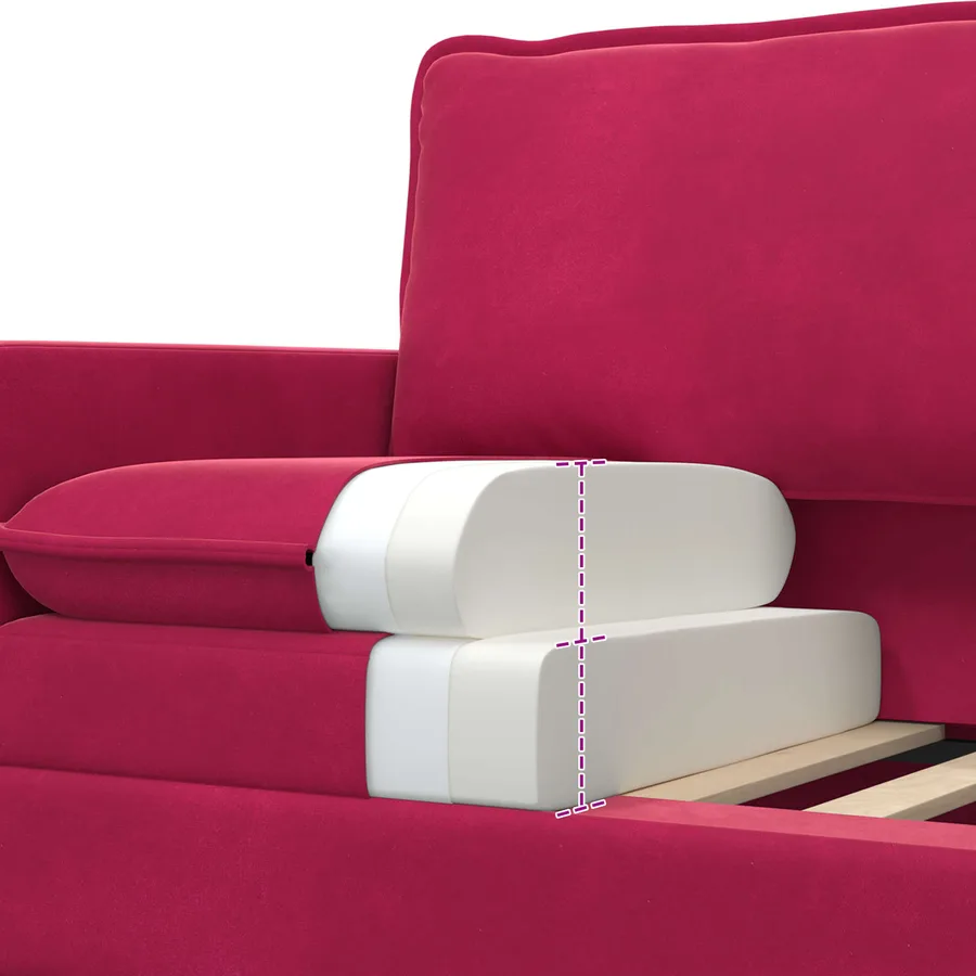 Canapé Bordeaux 156 x 81 x 87,5 cm Velours - 7