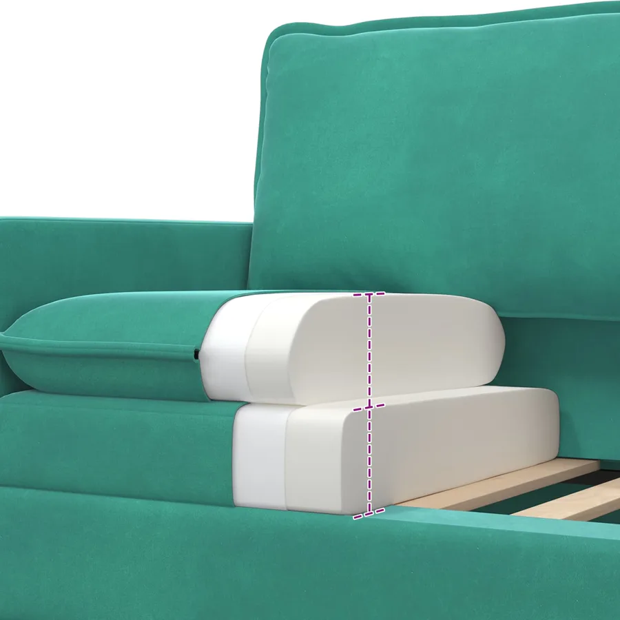 Canapé Turquoise 156 x 81 x 87,5 cm Velours - 7