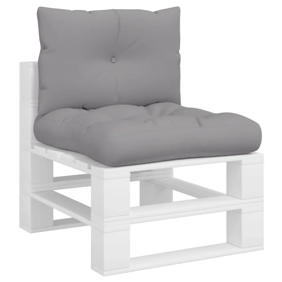 Coussins de palette lot de 2 gris tissu - 3