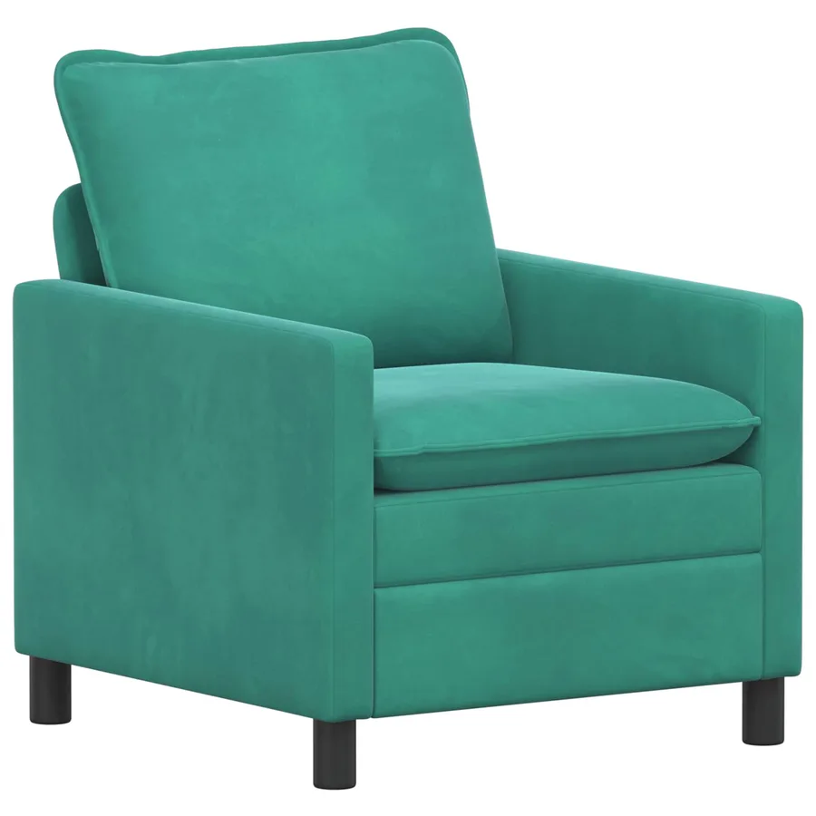 Canapé Turquoise 76 x 81 x 87,5 cm Velours - 2