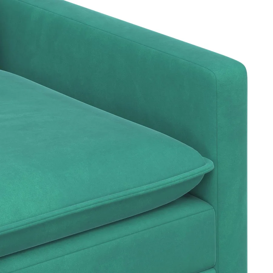 Canapé Turquoise 76 x 81 x 87,5 cm Velours - 6