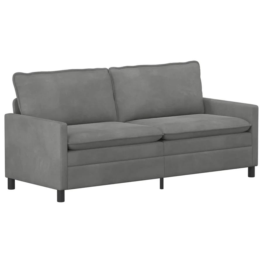 Ensemble de Canapés 2 pcs Gris foncé Velours - 3
