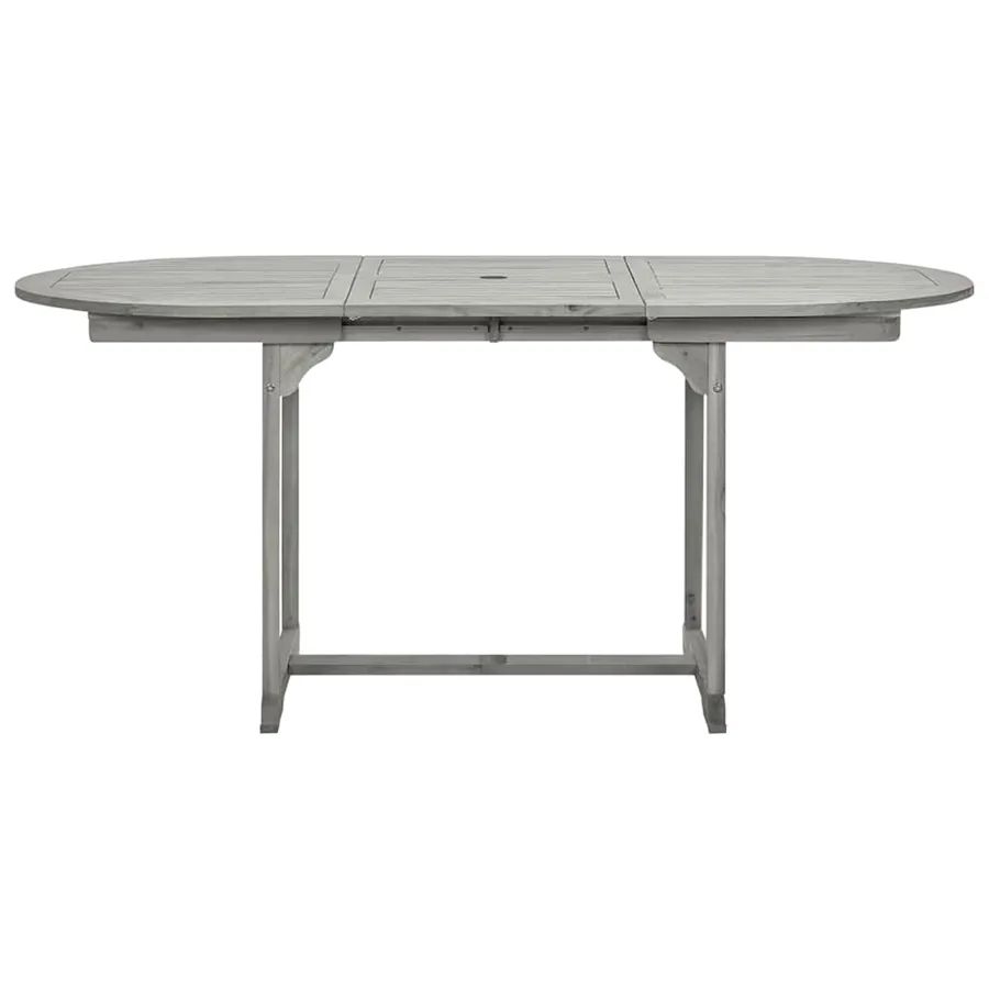 Table à dîner de jardin (120-170)x80x75 cm Bois d'acacia massif - 5