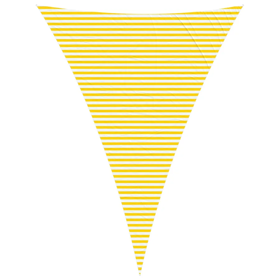 Voile d'ombre Jaune et blanc 5 x 7 x 7 m 100 % polyester Oxford - 2