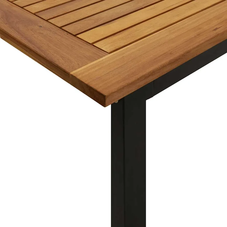 Table de jardin et pieds en forme de U 200x90x75 cm bois acacia - 6