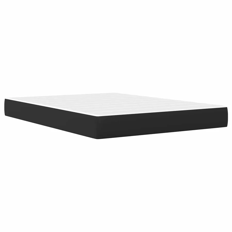 Cadre de lit avec matelas Noir 120 x 200 cm Simili cuir - 7