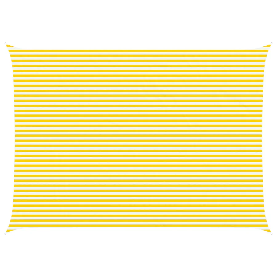 Voile d'ombre Jaune et blanc 7 x 5 m 100 % polyester Oxford - 2