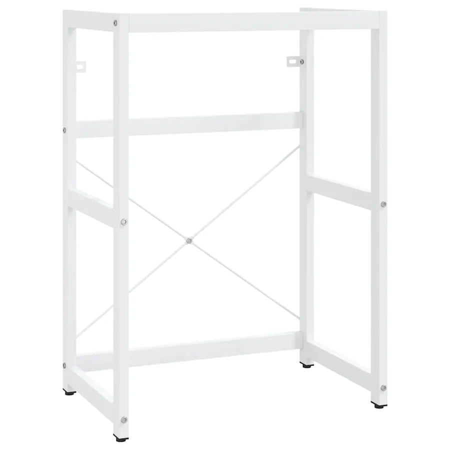 Cadre de lavabo de salle de bain Blanc 59x38x83 cm Fer - 2
