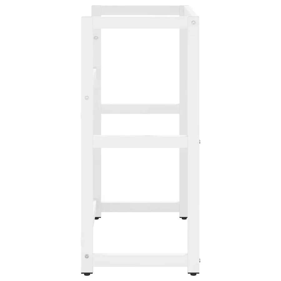 Cadre de lavabo de salle de bain Blanc 59x38x83 cm Fer - 5