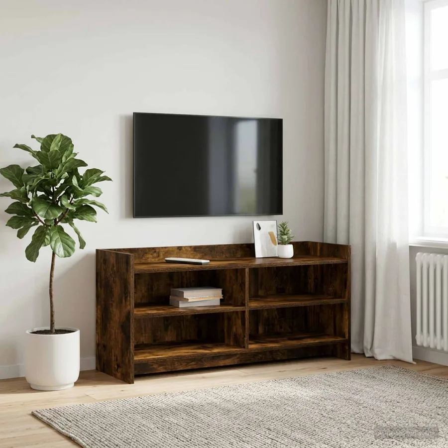 Meuble TV 100 x 33 x 47 cm Chêne fumé Bois d'ingénierie