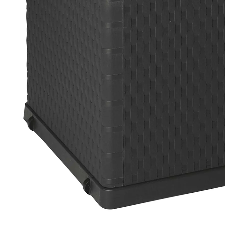Boîte de stockage de jardin Anthracite 120x56x63 cm PP Rotin - 8