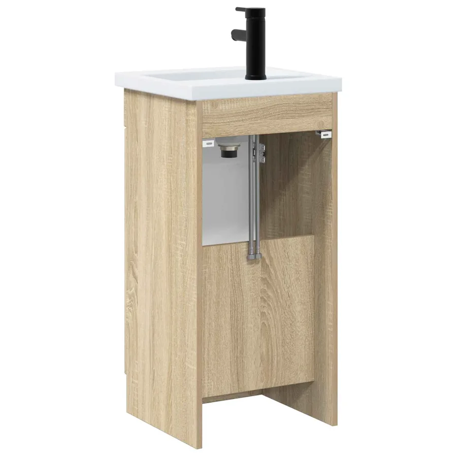 Meuble de salle de bain avec évier Chêne Sonoma - 6
