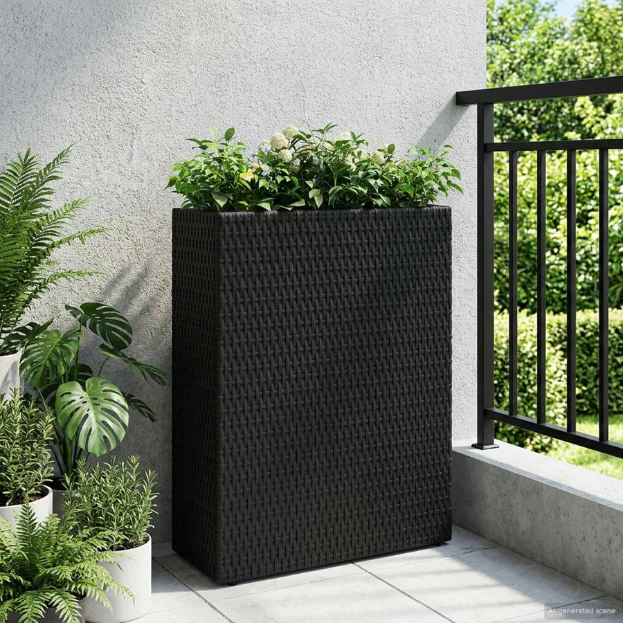 Grand Pot Noir 55 x 22 x 70 cm polyrotin