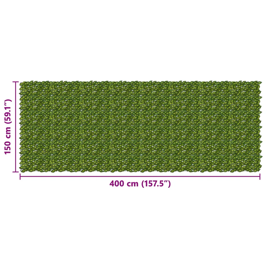 Écran de balcon avec feuilles Vert et jaune 400 x 150 cm - 5