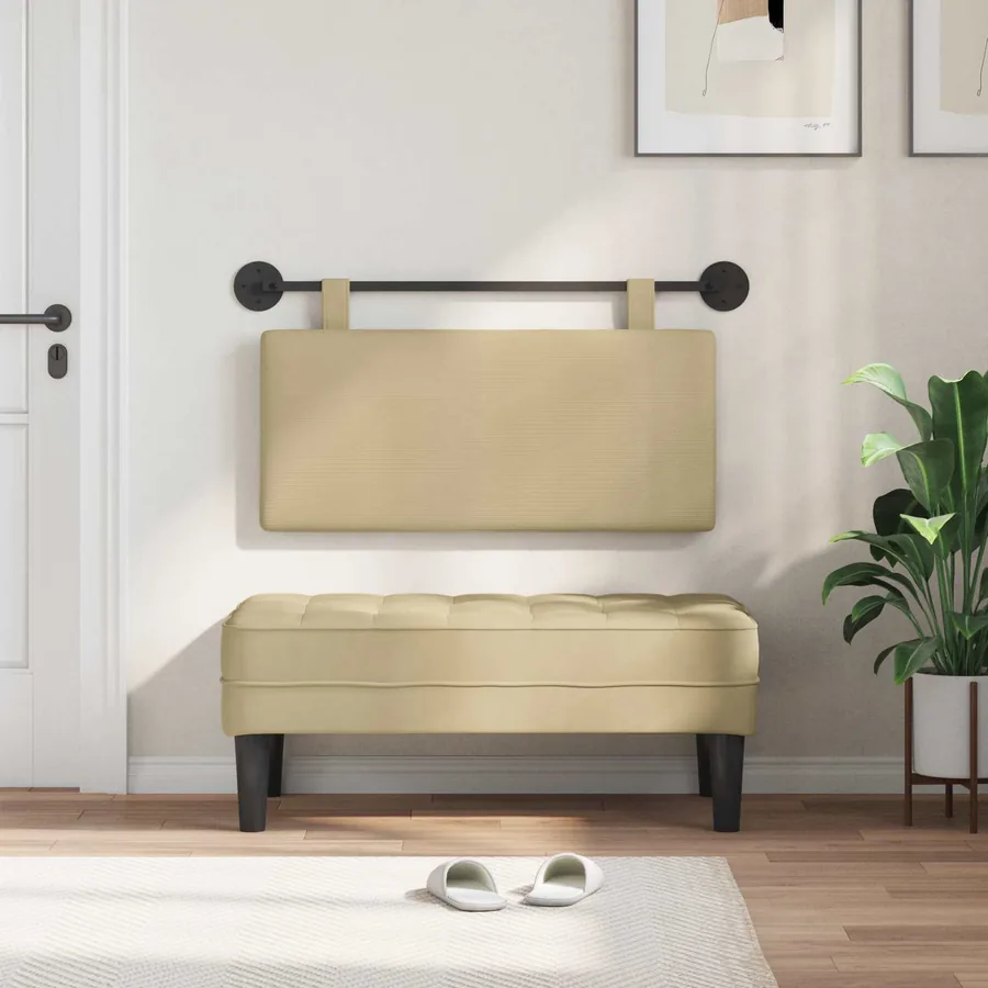Tête de lit suspendue Tissu en velours côtelé - 3