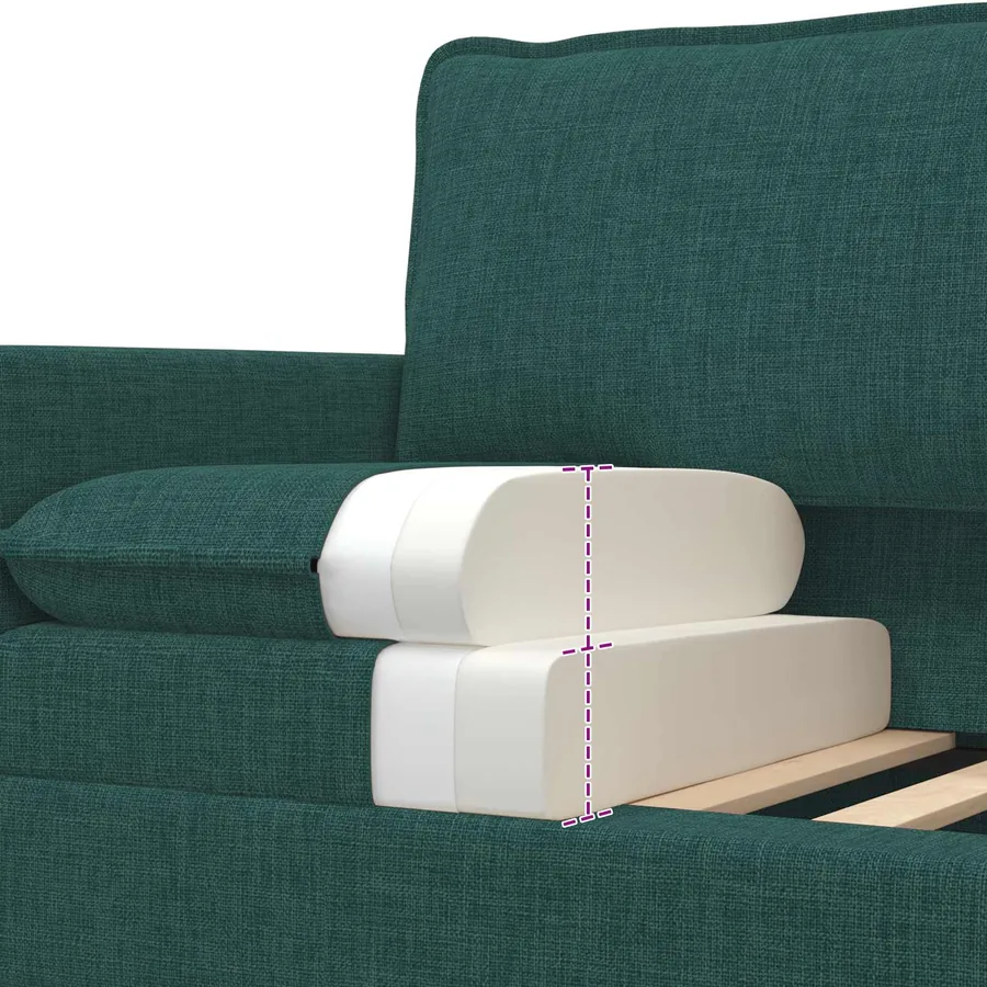 Canapé Vert foncé 126 x 81 x 87,5 cm Tissu - 7