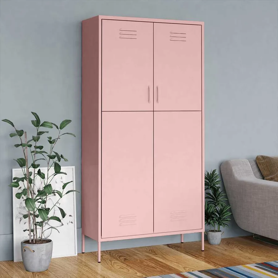 Garde-robe Rose 90x50x180 cm Acier