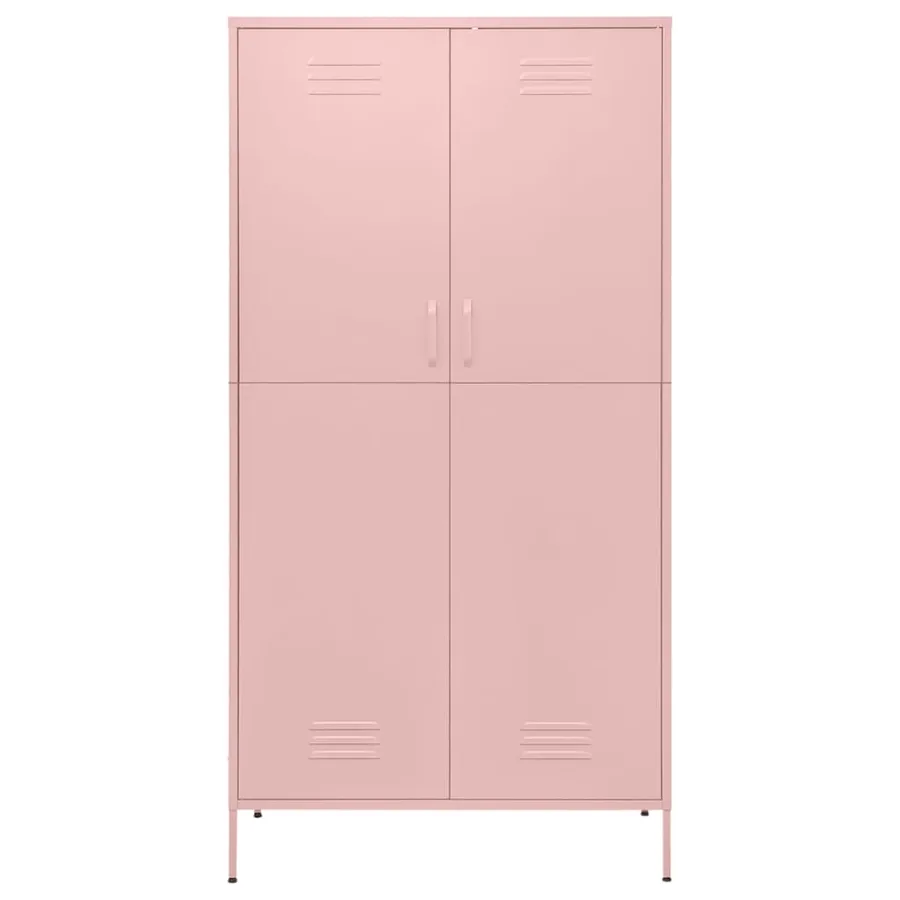 Garde-robe Rose 90x50x180 cm Acier - 3