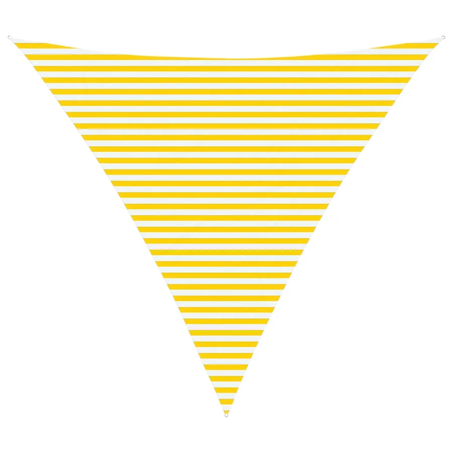 Voile d'ombre Jaune et blanc 5 x 5 x 5 m 100 % polyester Oxford - 2