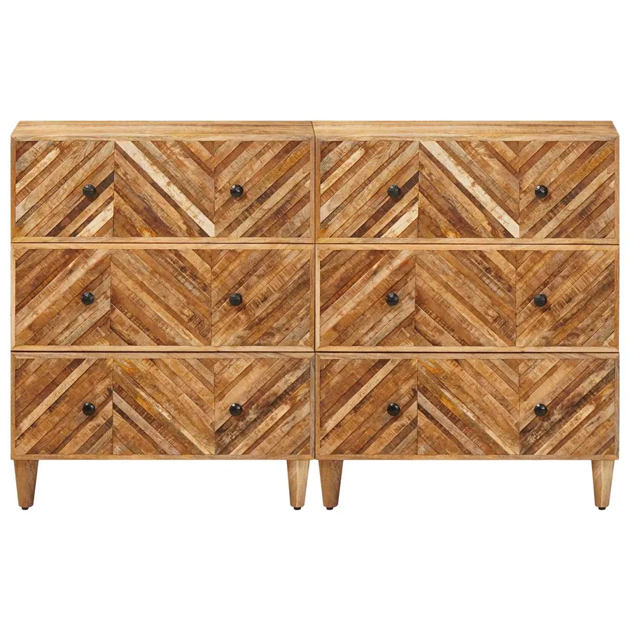 Armoires de rangement 2 pcs Marron 60 x 33,5 x 75 cm - 4