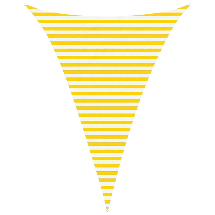 Voile d'ombre Jaune et blanc 3 x 4 x 4 m 100 % polyester Oxford - 2